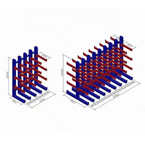 Customized indoor and outdoor used heavy duty warehouse storage tube cantilever racks