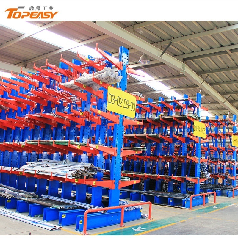 Customized indoor and outdoor used heavy duty warehouse storage tube cantilever racks