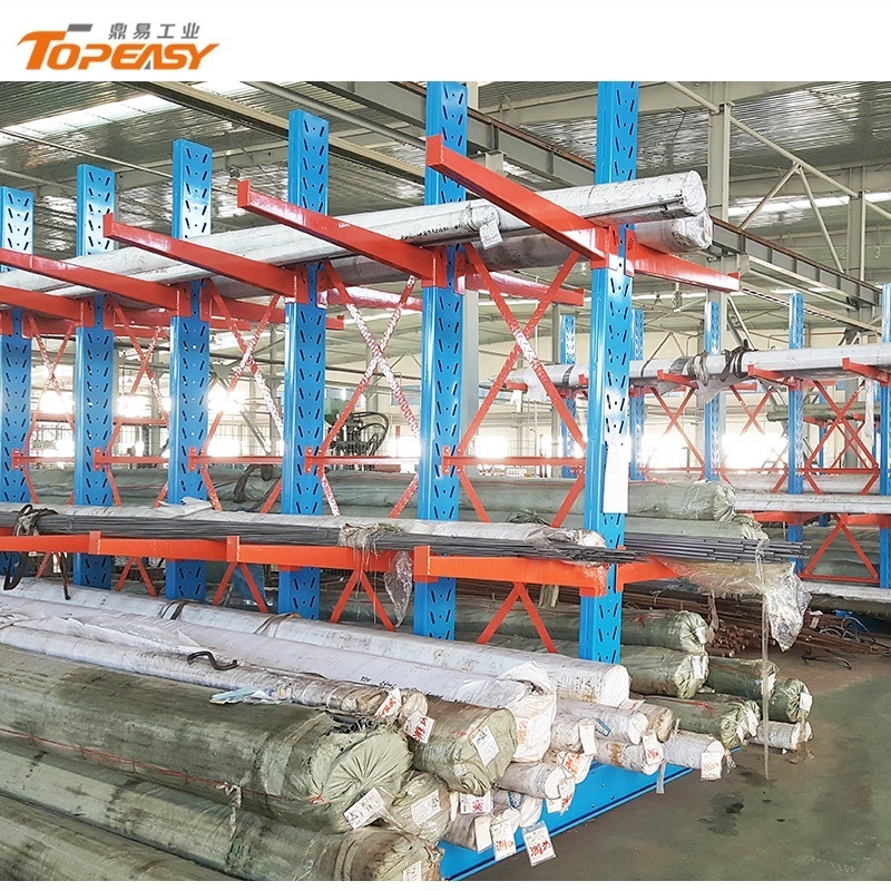 Customized indoor and outdoor used heavy duty warehouse storage tube cantilever racks