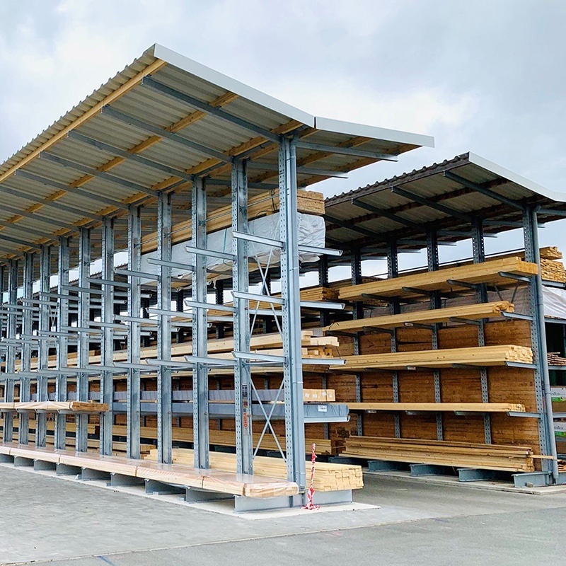 Topeasy OEM outdoor storage system galvanized cantilever racking