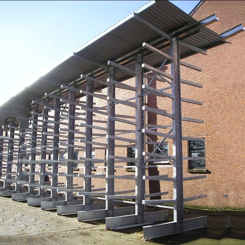 Topeasy OEM outdoor storage system galvanized cantilever racking