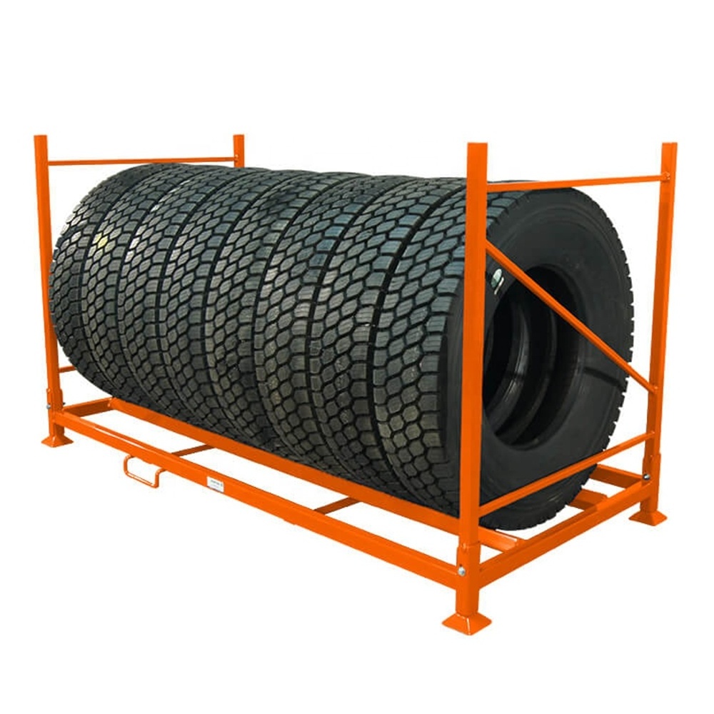 Topeasy customized heavy duty rack foldable storage shelf tire racking for storage tyres