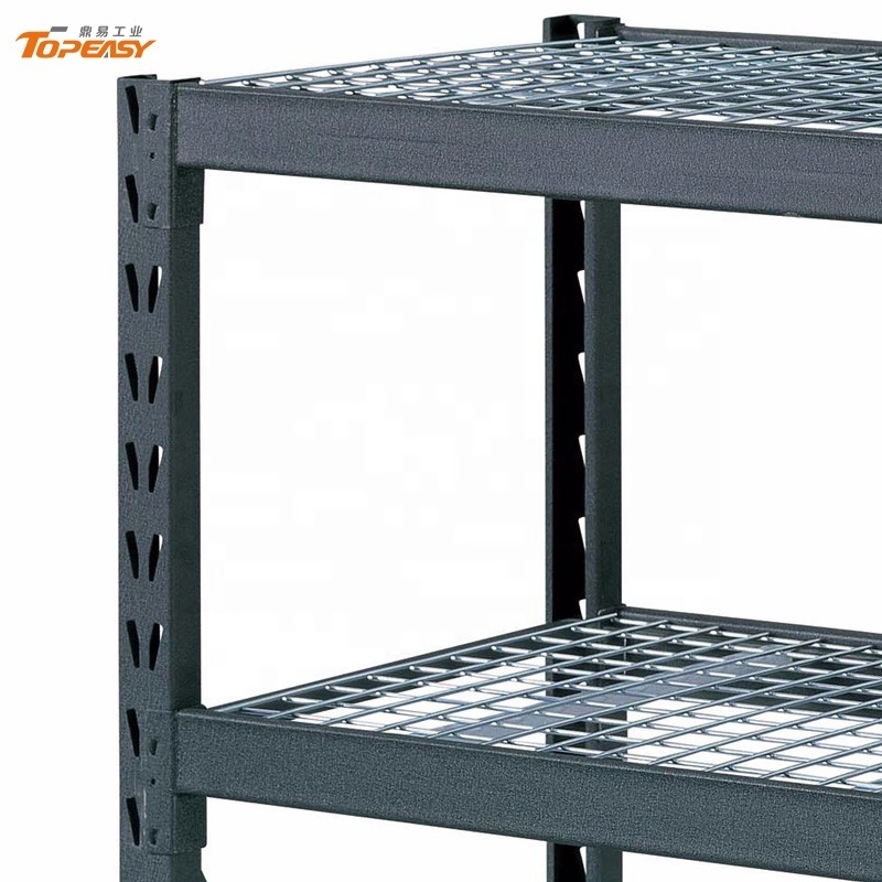 Topeasy Steel Widely Used Heavy Storage Shelving Wire Decking Racks Black for Home Warehouse