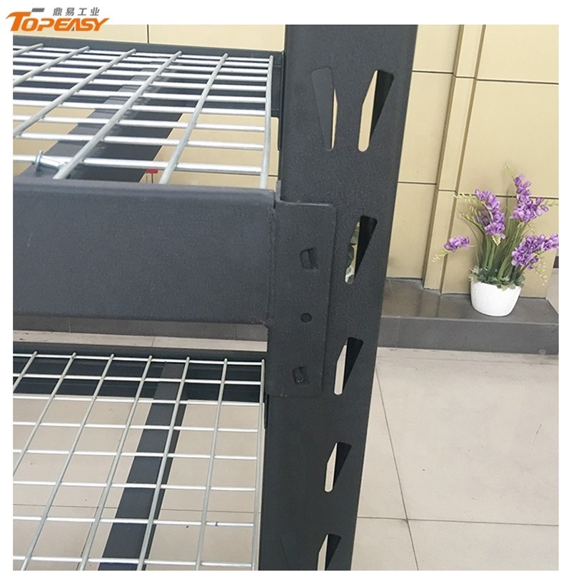 Topeasy Steel Widely Used Heavy Storage Shelving Wire Decking Racks Black for Home Warehouse