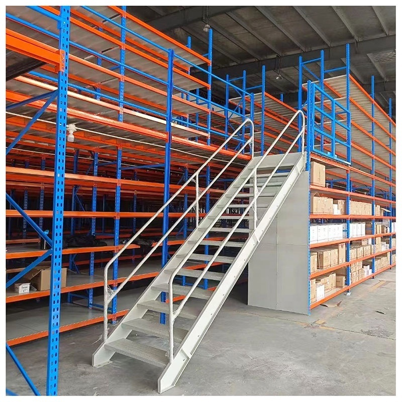 Customized warehouse multi-level flooring racking mezzanine shelving system for products storage