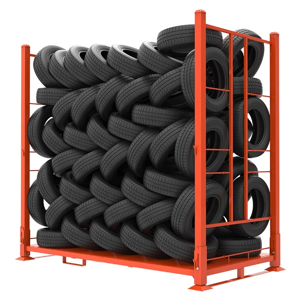 OEM china commercial foldable heavy duty truck tire rack tyre racking for tyre storage