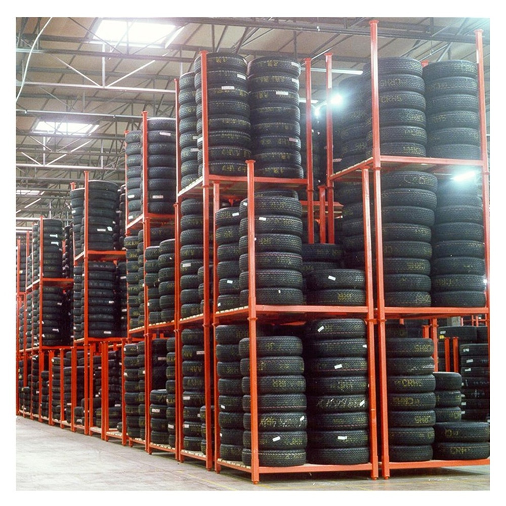 High quality metal stacking tire storage racks for trucks cars