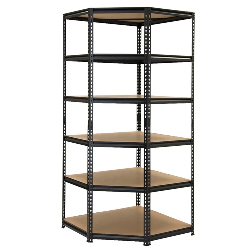 5 tier wholesale vintage office angle post metal shelving units with mdf board