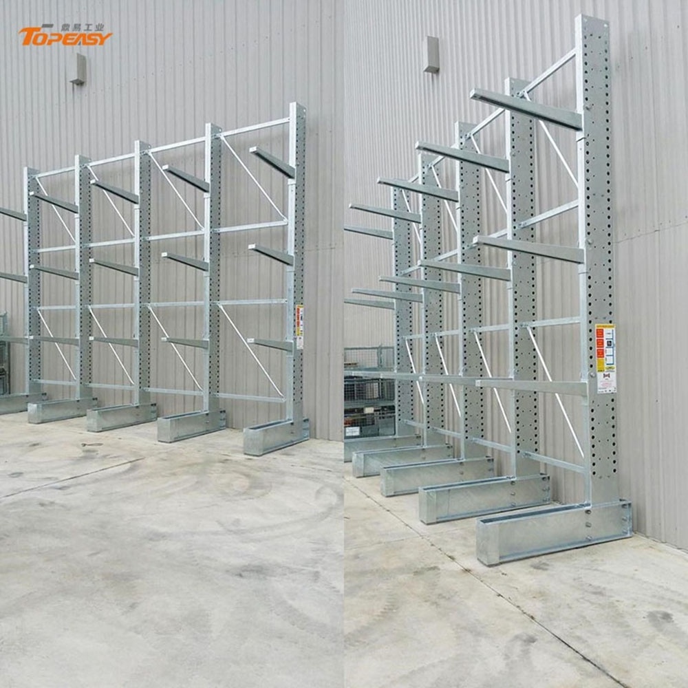 Storage Pvc Pipe Cantilever Rack Hot-dip Galvanized Single-side Heavy Duty Outdoor Warehouse Rack