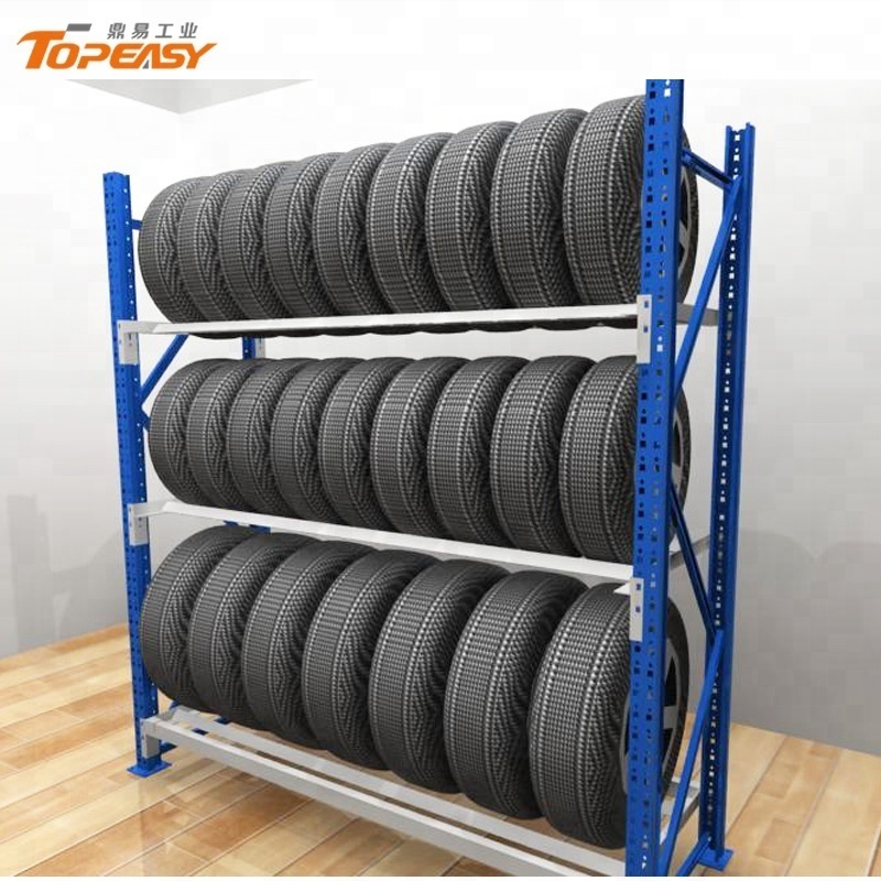 Heavy duty warehouse storage steel tire shelf for 4s store