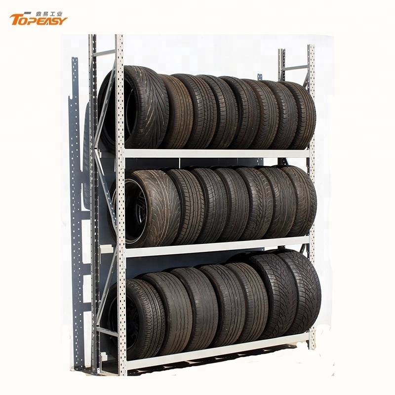 Heavy duty warehouse storage steel tire shelf for 4s store