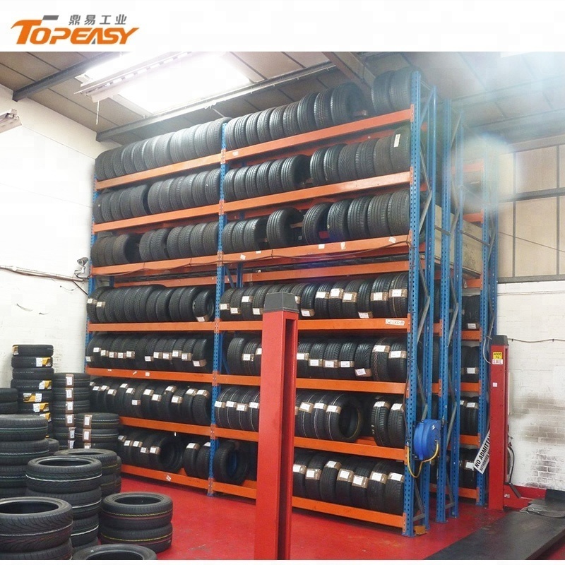 Heavy duty warehouse storage steel tire shelf for 4s store