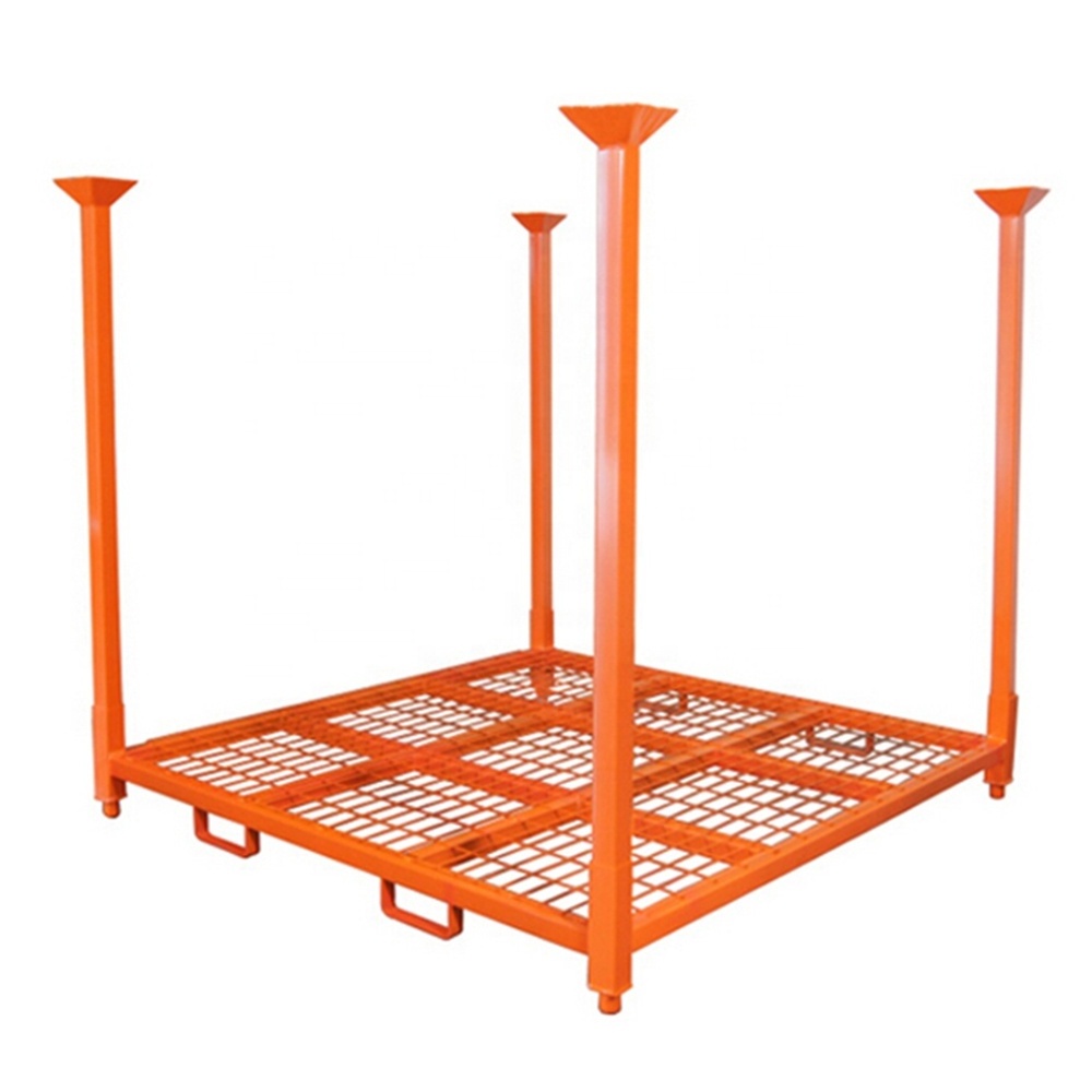 Customized stillage storage rack heavy duty portable stacking pallets steel racking tire storage rack for sale