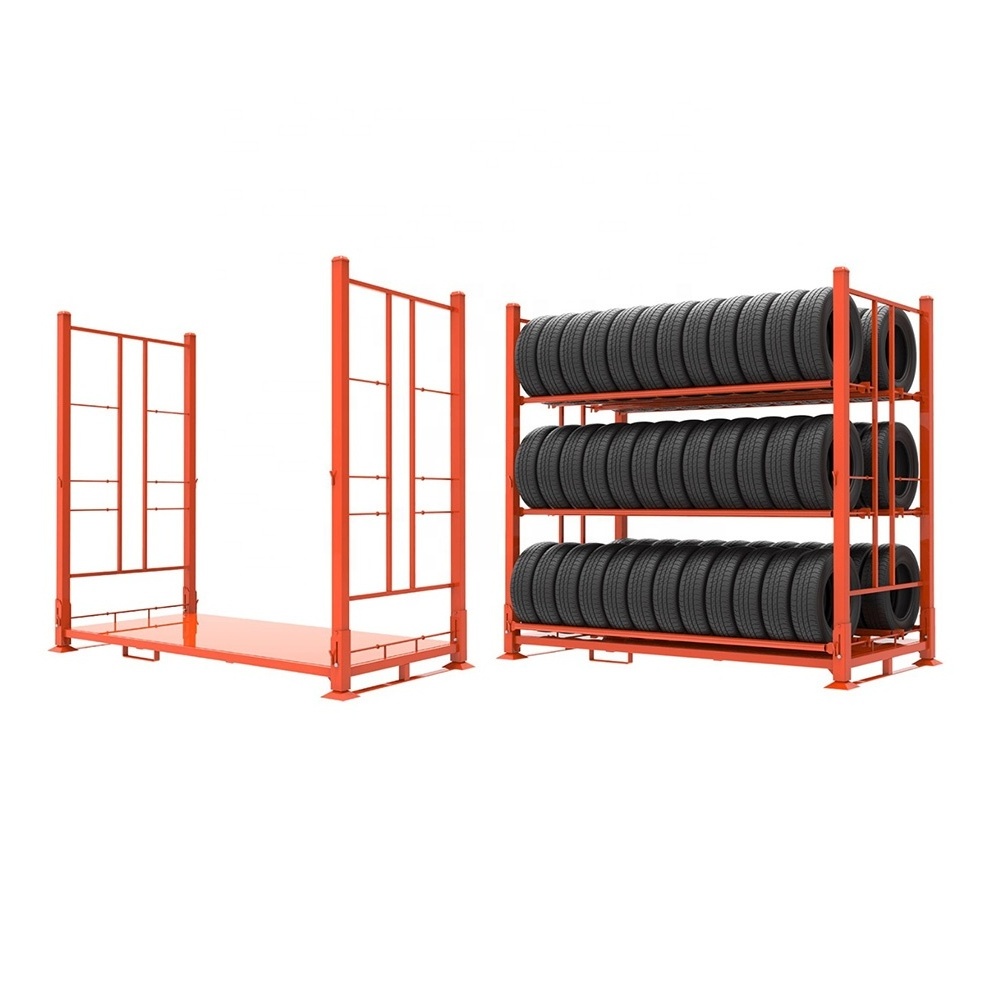 Cheap heavy duty truck tyre storage rack for warehouse system