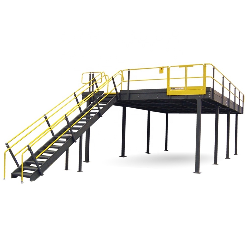 Multi-level heavy duty steel rack mezzanine floor for industry warehouse