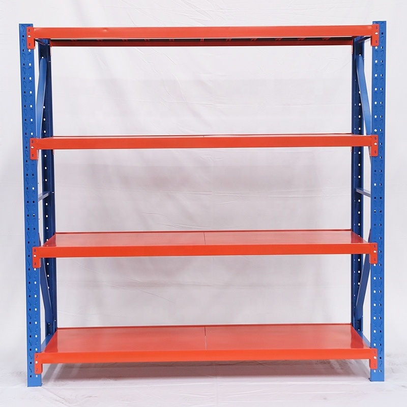 Medium Duty Widespan Shelving Stacking Racks Steel Warehouse Shelves Boltless / Rivet Shelving