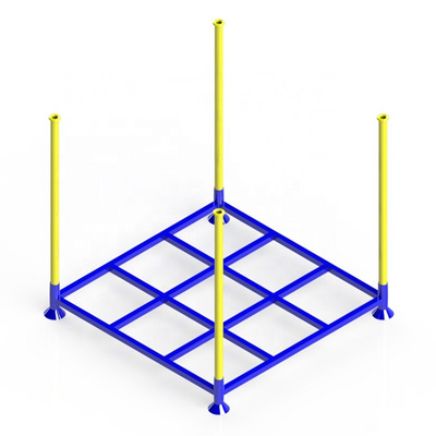 Heavy duty assemblable and foldable storage stackable shelf racks stacking pallet for warehouse