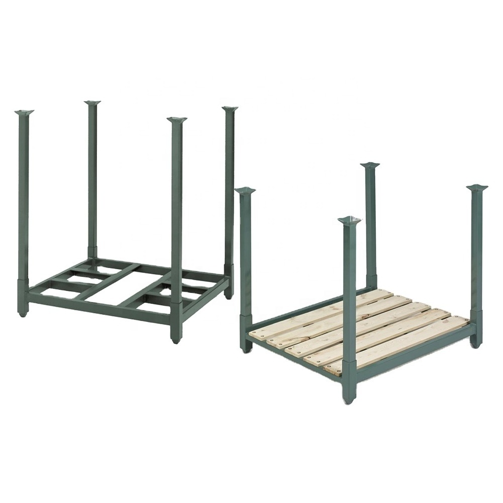 Custom metal stackable rack heavy duty pallet stacking frames for warehouse storage