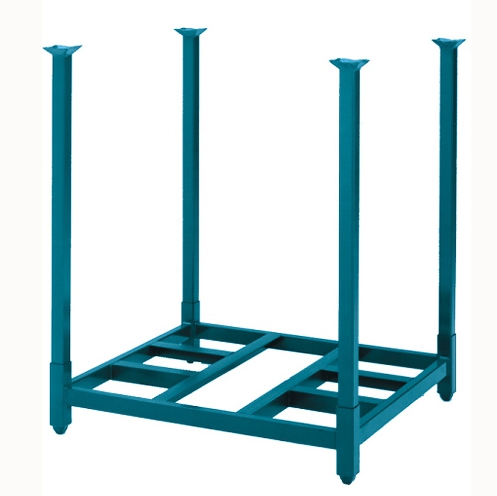 Custom metal stackable rack heavy duty pallet stacking frames for warehouse storage