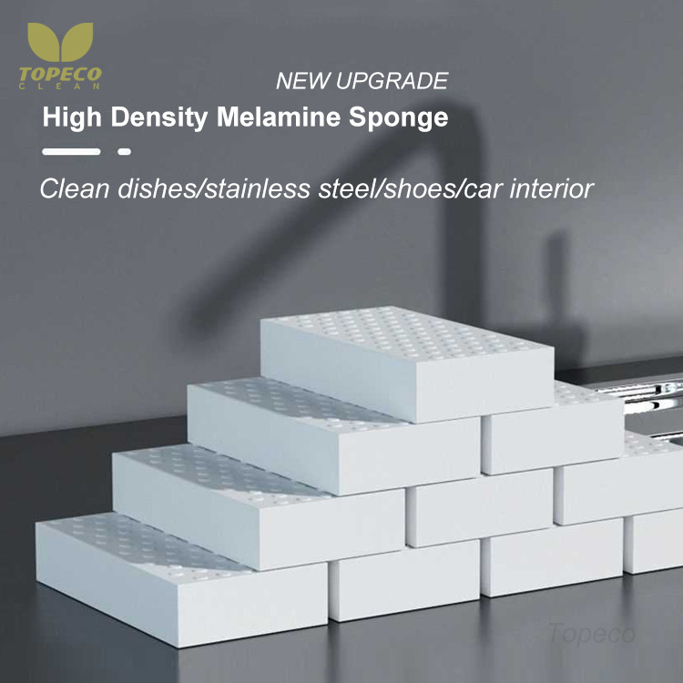 Topeco Bulk Scouring Eraser Melamine Foam Magic Melamine Sponge For Dish Cleaning Heavy Duty White Magic Sponge