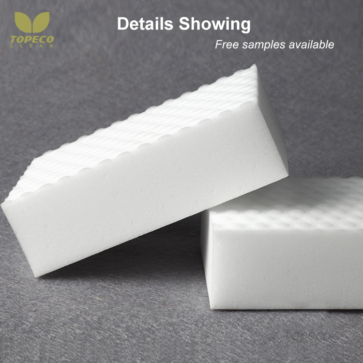 Topeco Bulk Scouring Eraser Melamine Foam Magic Melamine Sponge For Dish Cleaning Heavy Duty White Magic Sponge