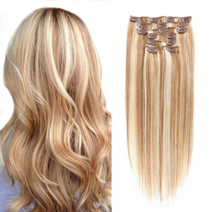 2021 New Extensions Manufacturer Wholesale In Stock Natural Raw Virgin Remy Clip In Hair Human Extensions