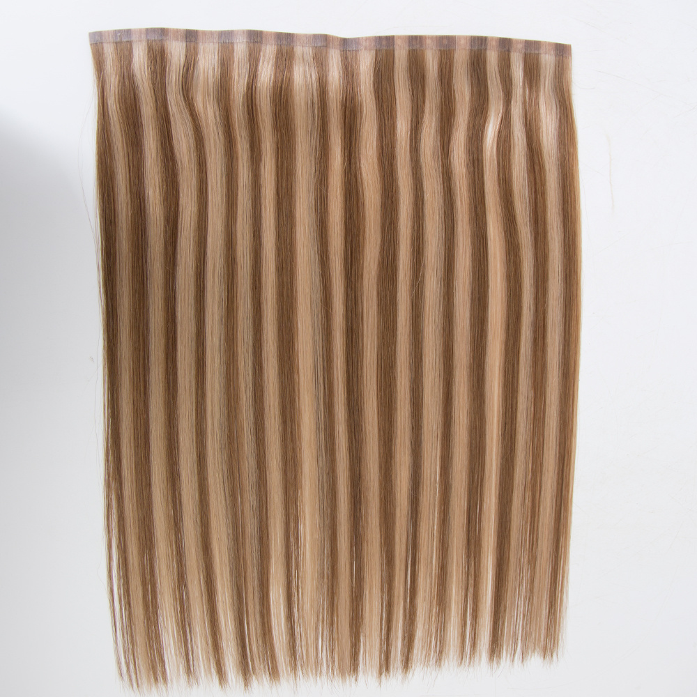 double drawn pu seamless invisible skin weft extension holes natural remy pu weft with hole human hair extensions