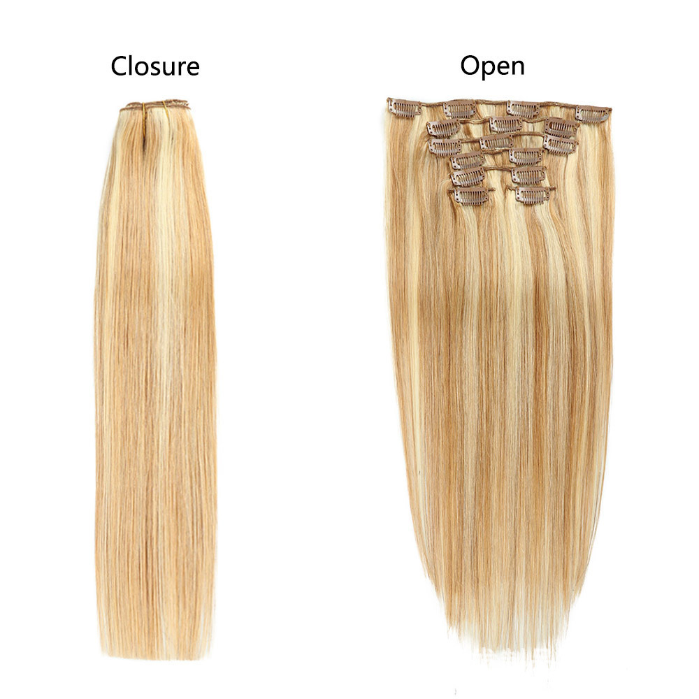 2021 New Extensions Manufacturer Wholesale In Stock Natural Raw Virgin Remy Clip In Hair Human Extensions