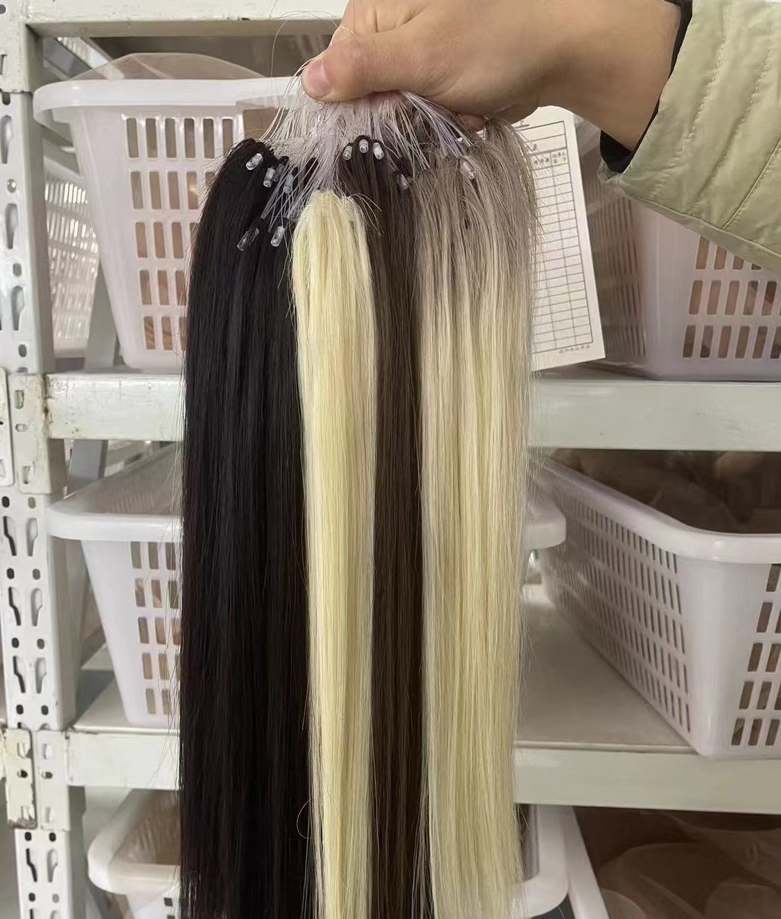 wholesale prices double drawn raw indian hair 6d feather hair extensions 100virgin human hair