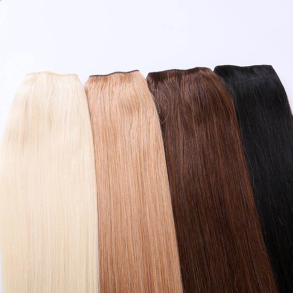 TopElles Popular Top Quality Wholesale Hair Manufacturer Double Drawn Halo Hair Extensions 100% Remy Human Hair