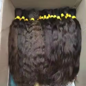 wholesale double drawn  Human Hair Bulk Hair Bundles For Braiding 100% virgin human hair raw material