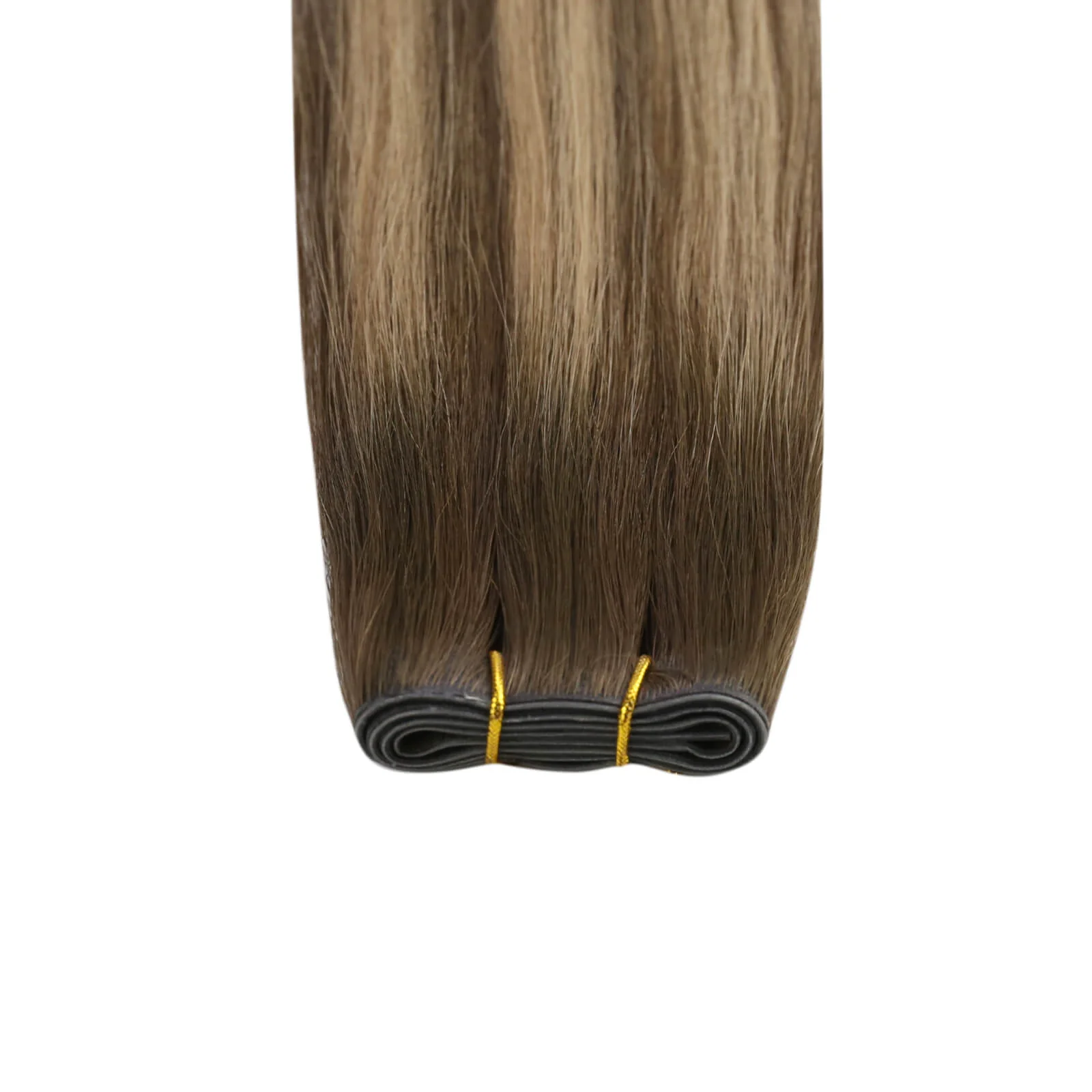 TopElles popular invisible flat pu hole weft hair extension russian raw double drawn injected pu hole weft for salon