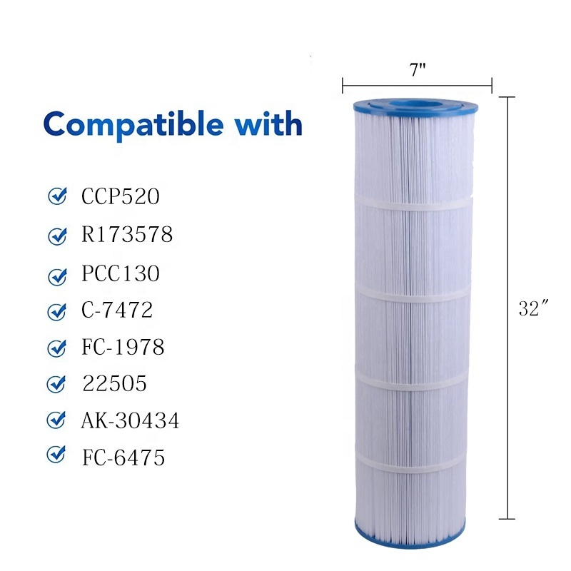 Replacement POOLPURE PCC130 Pool Filter Pentair CCP520 R173578 Filbur FC-1978 FC-6475 spa pool filter cartridges