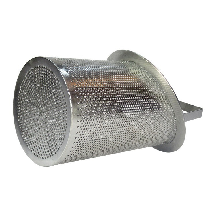 TOPEP customized ss304 316 stainless steel mesh basket filter 145*265 filter basket