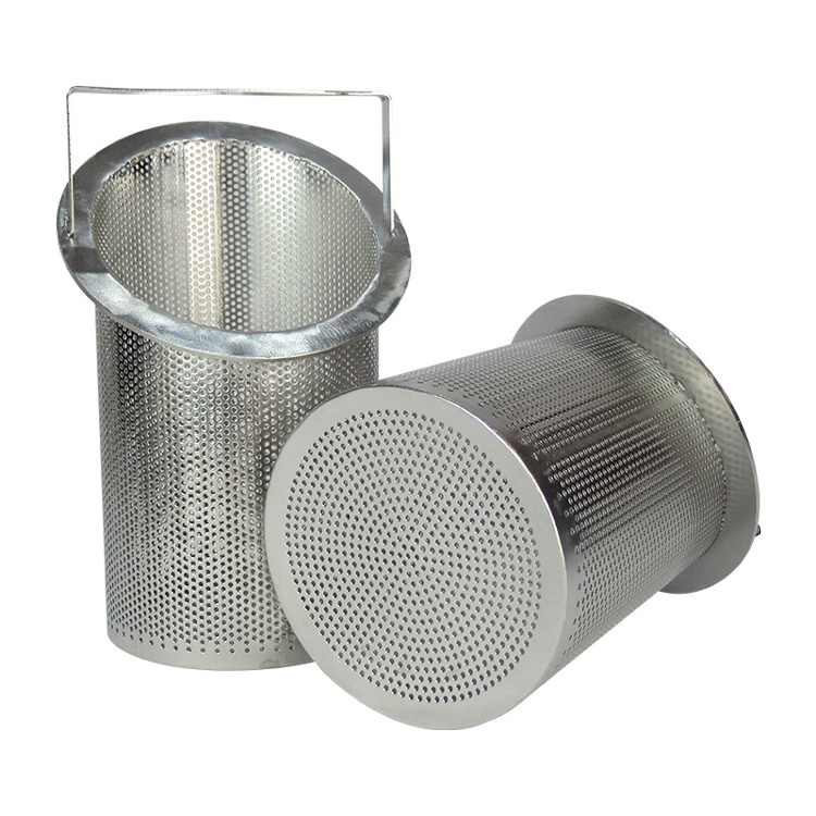 TOPEP customized ss304 316 stainless steel mesh basket filter 145*265 filter basket