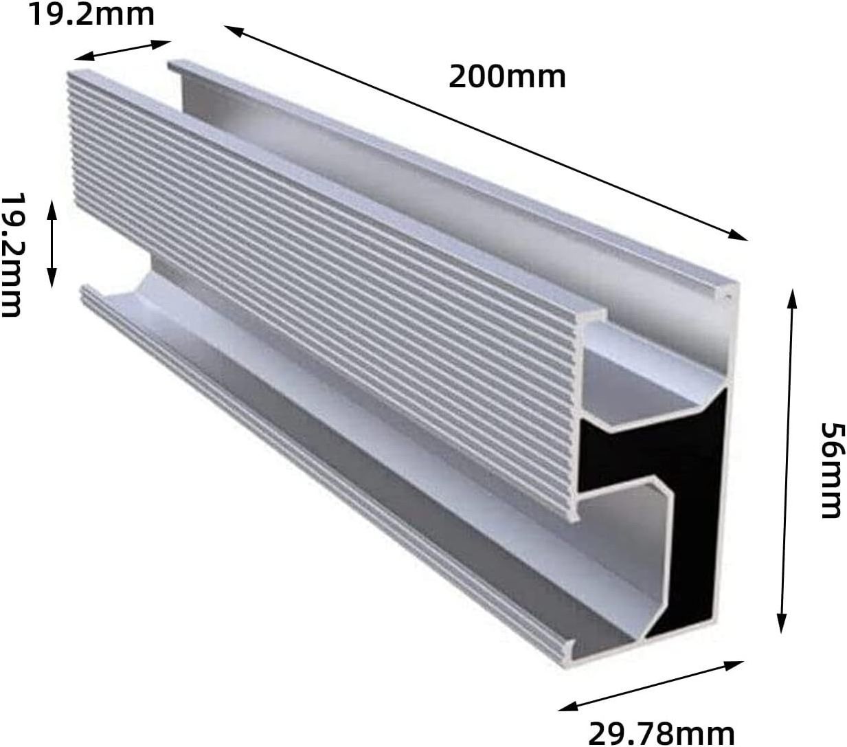 Factory OEM Solar Panel Roof Mounting Brackets AL6005-T5 Solar Mounting Rails