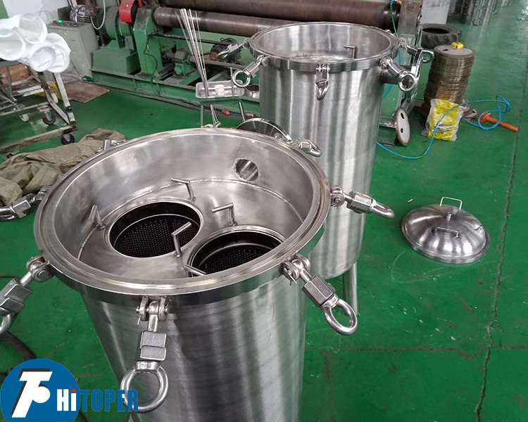 Stainless steel bag filter of sewage treatment equipment, cartridge filter housing for sale