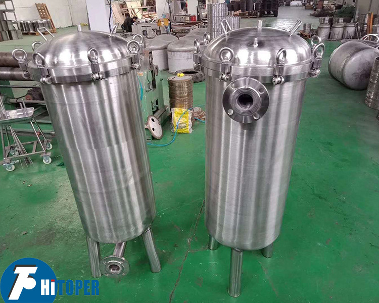 Stainless steel bag filter of sewage treatment equipment, cartridge filter housing for sale