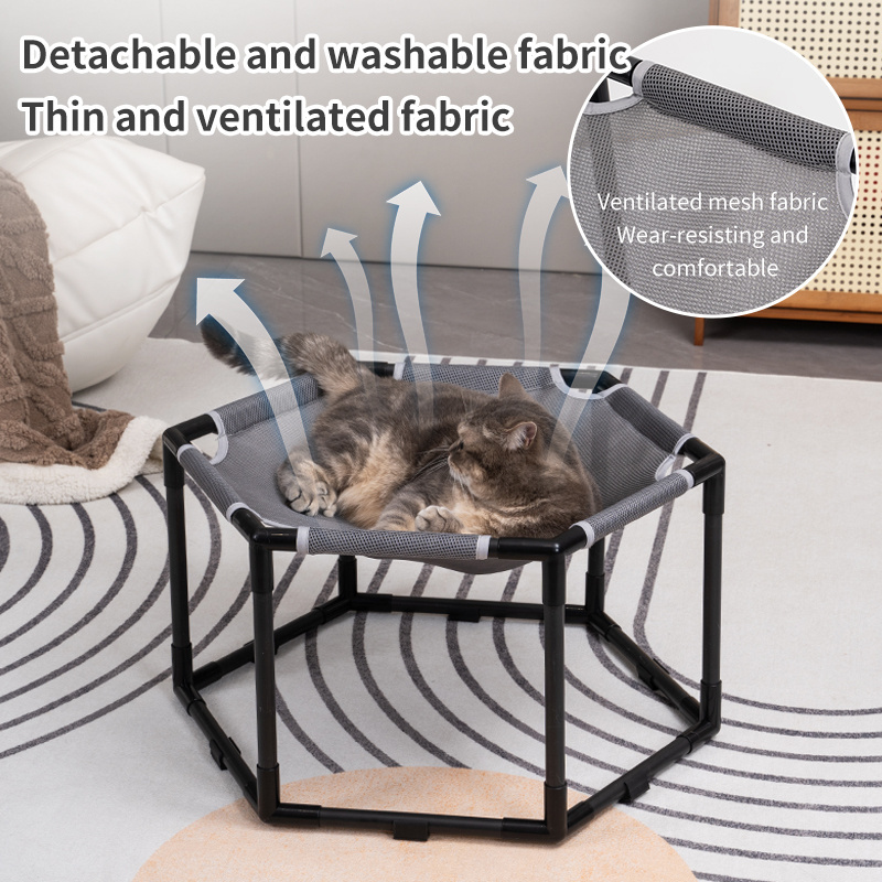 Luxury Comfortable Cat Hammock Foldable Indoor Pet Bed Non-Slip Cat Bed Wholesale Custom  Trampoline Handmade Bed