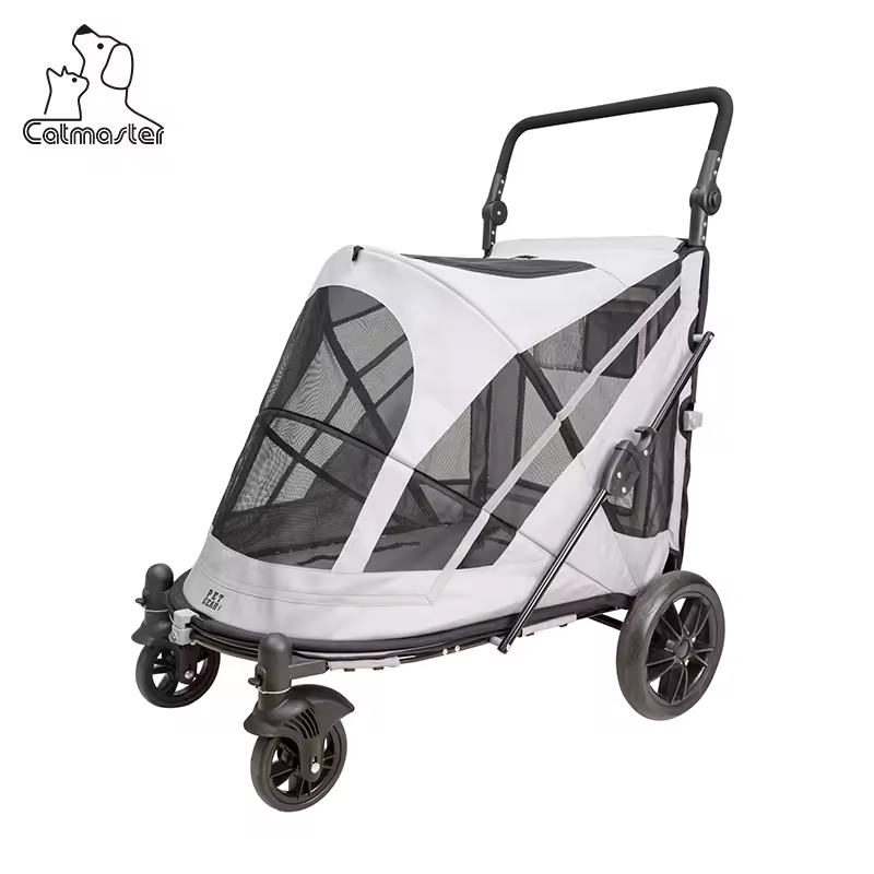 Four Seasons Universal Breathable Windproof Removable Carrier Large Space 3 In 1 Pet Stroller 4 Wheels Pet Stroller