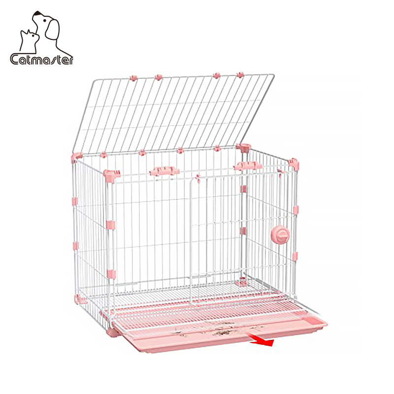 24 Inch Thick Portable Dog Crate Leakproof Tray Small Kennel Dog Playpen Dog Cages With Double Door And Drawer