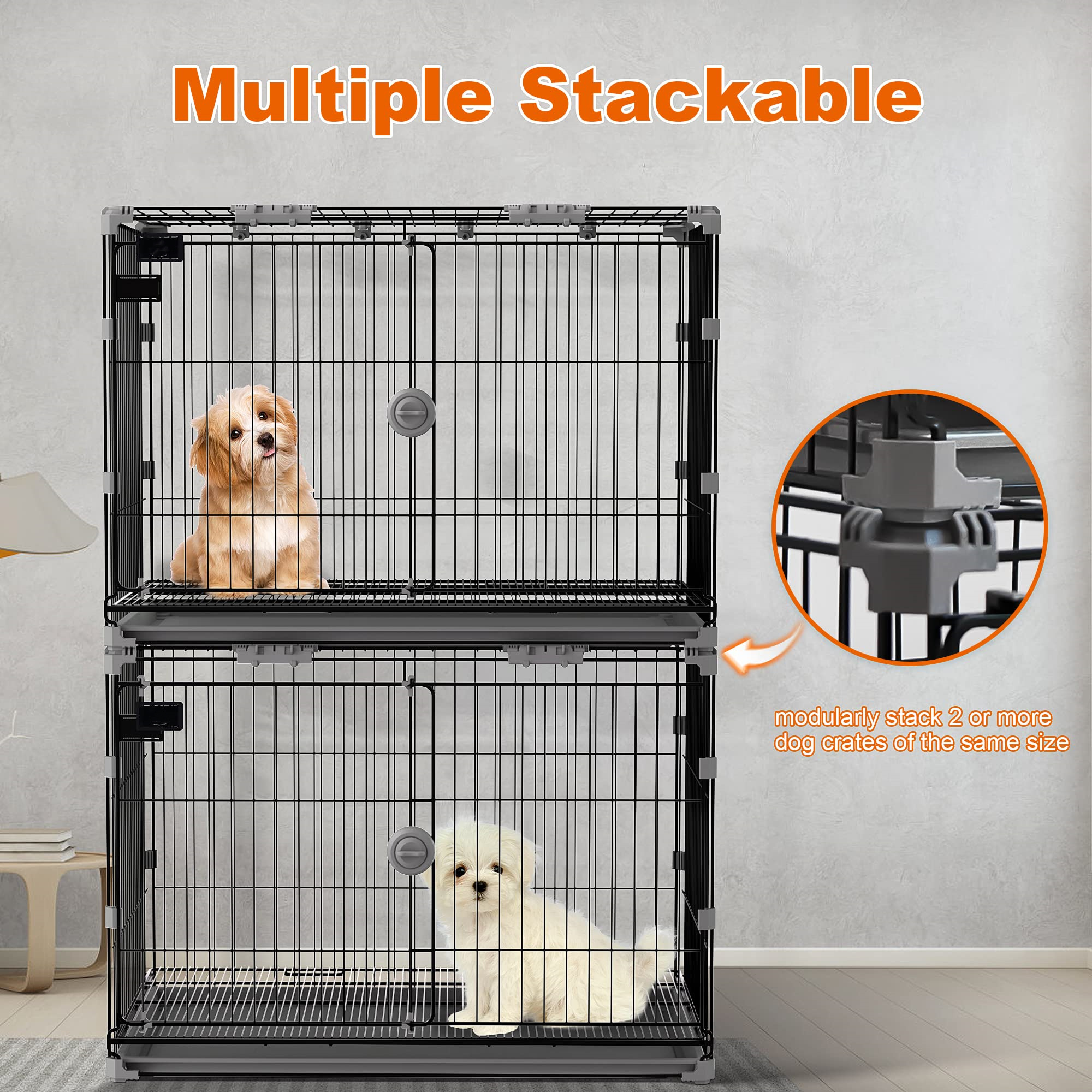 Portable Cage Playpen Dog Bike Steel High Quality Wire Cat Condo Kennel Barn Door Eversible Washable Mat Pet Crate