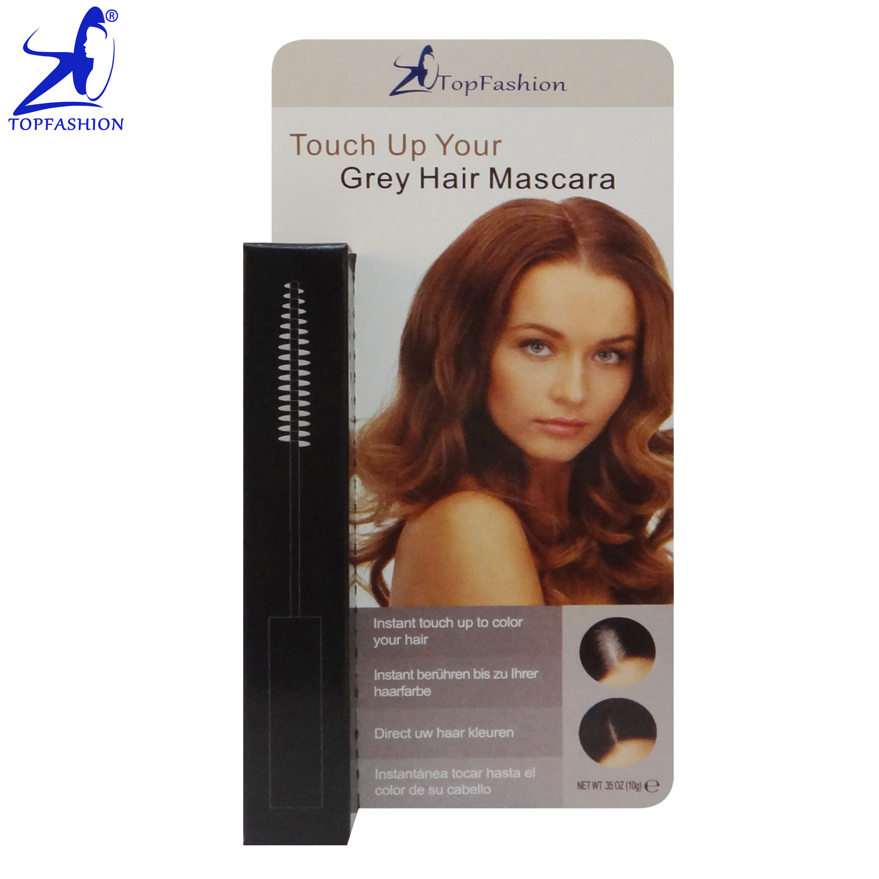 Brown Hair Coloring Brush Made in Taiwan Non-toxic One-Time Hair Root Touch Up Instant Cover Gray Color Hair Dye Mascara