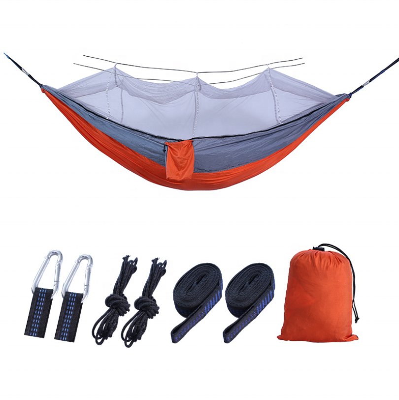 TOPIND 210T Nylon Taffeta Parachute Inflatable Hammock Camping Hammock Mosquito Net Hammock for Single Person use