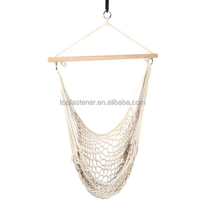 TOPIND  Cotton Hanging Chair Swing Hammock Chair Rope Swing with Wood Stick