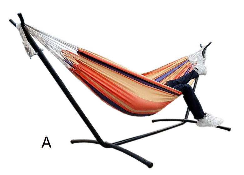 TOPIND Portable Double Cotton Hammock with Space Saving Steel Stand