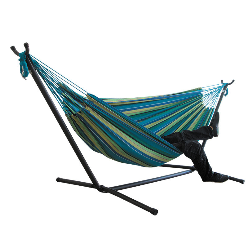 TOPIND Portable Double Cotton Hammock with Space Saving Steel Stand