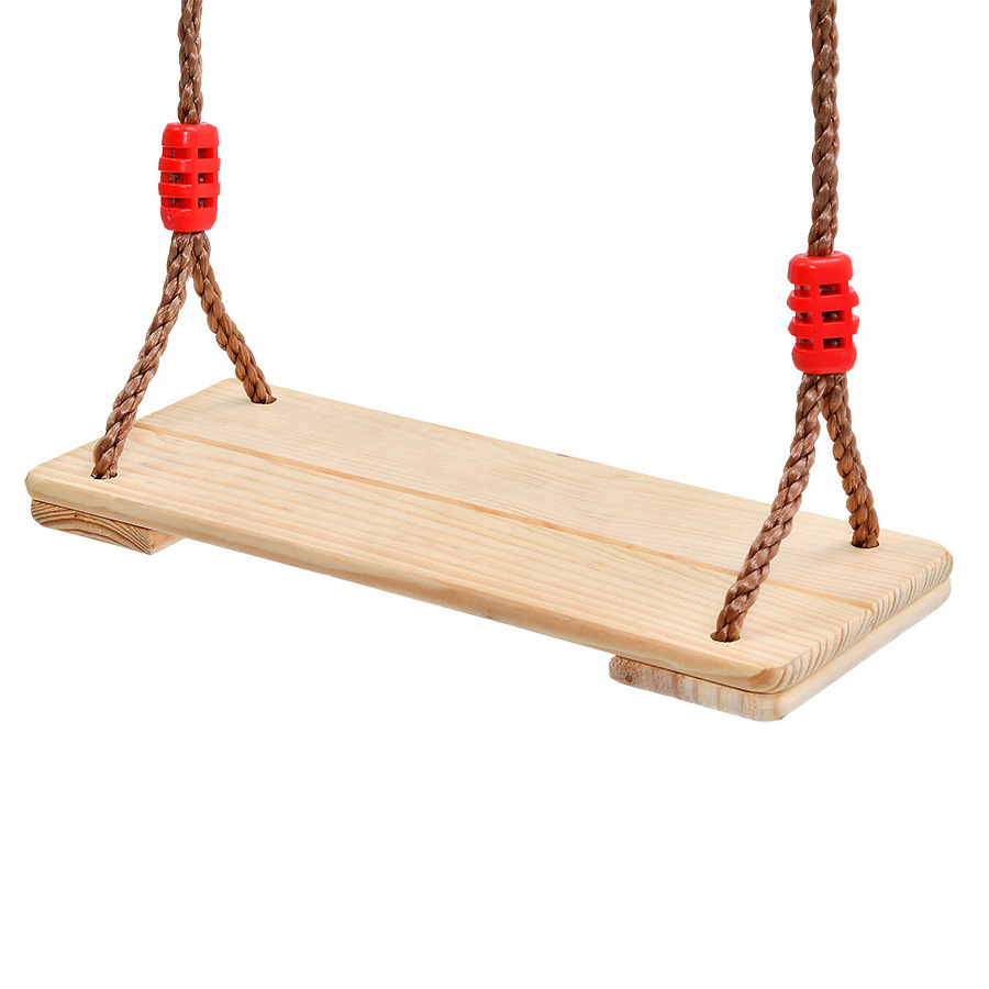 TOPIND Wooden Kids Swing Seat, Outdoor Wood Swing for Kids/Adults