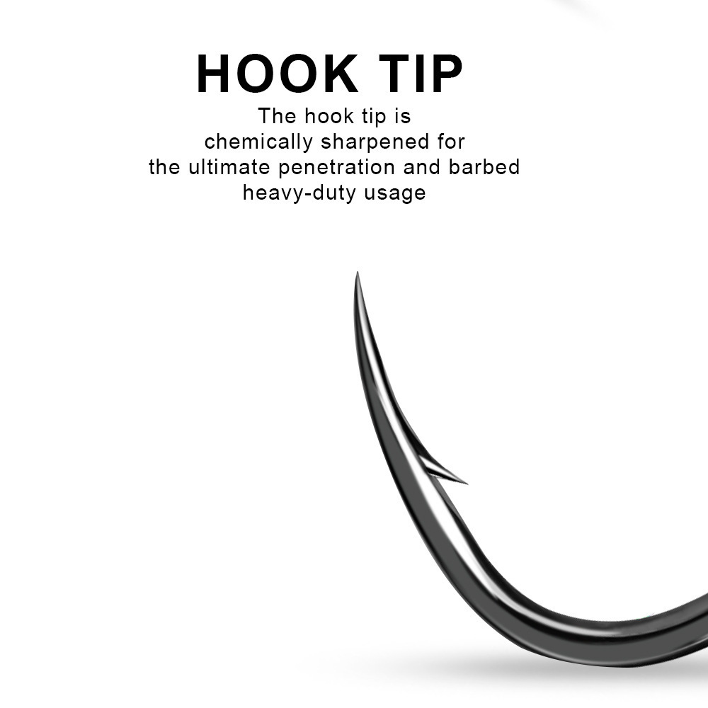 TOPIND Pike Fishing Hook High Carbon Hooks Jig Lure Assist Hook for Saltwater Freshwater