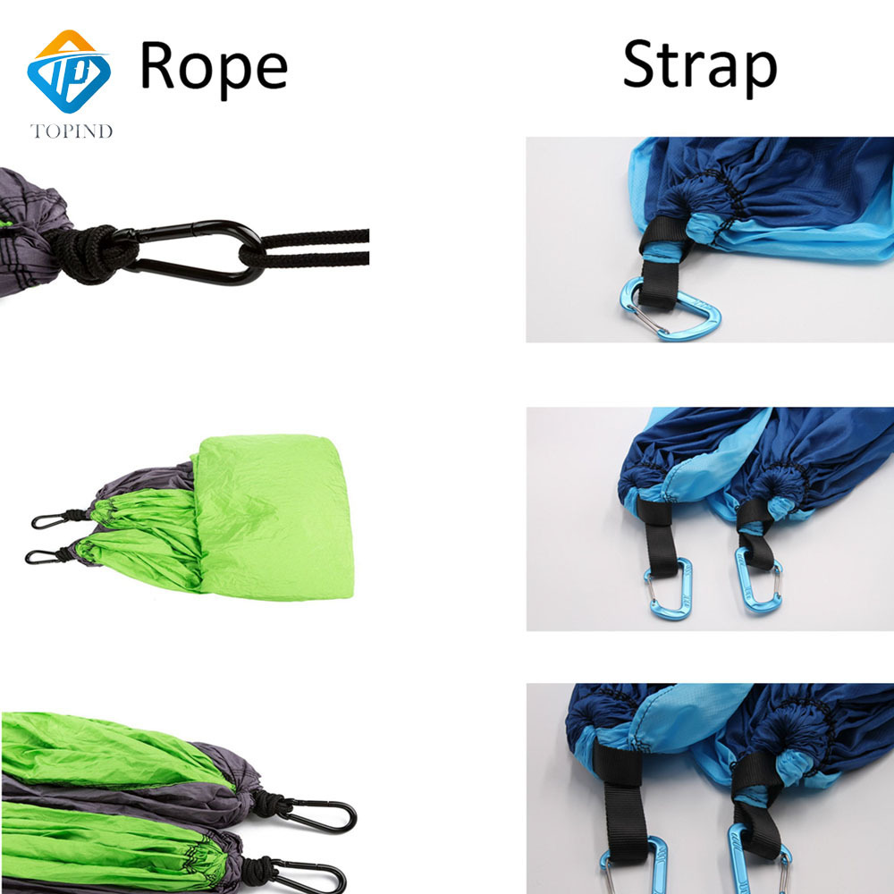 Easy Hanging Double Camouflage Camping Hammock with Tree Straps&Carabiners